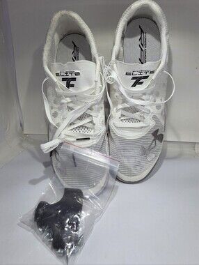 ​Under Armour Shakedown Elite Track Spikes White Silver Men 10.5 Women 12 NWOB